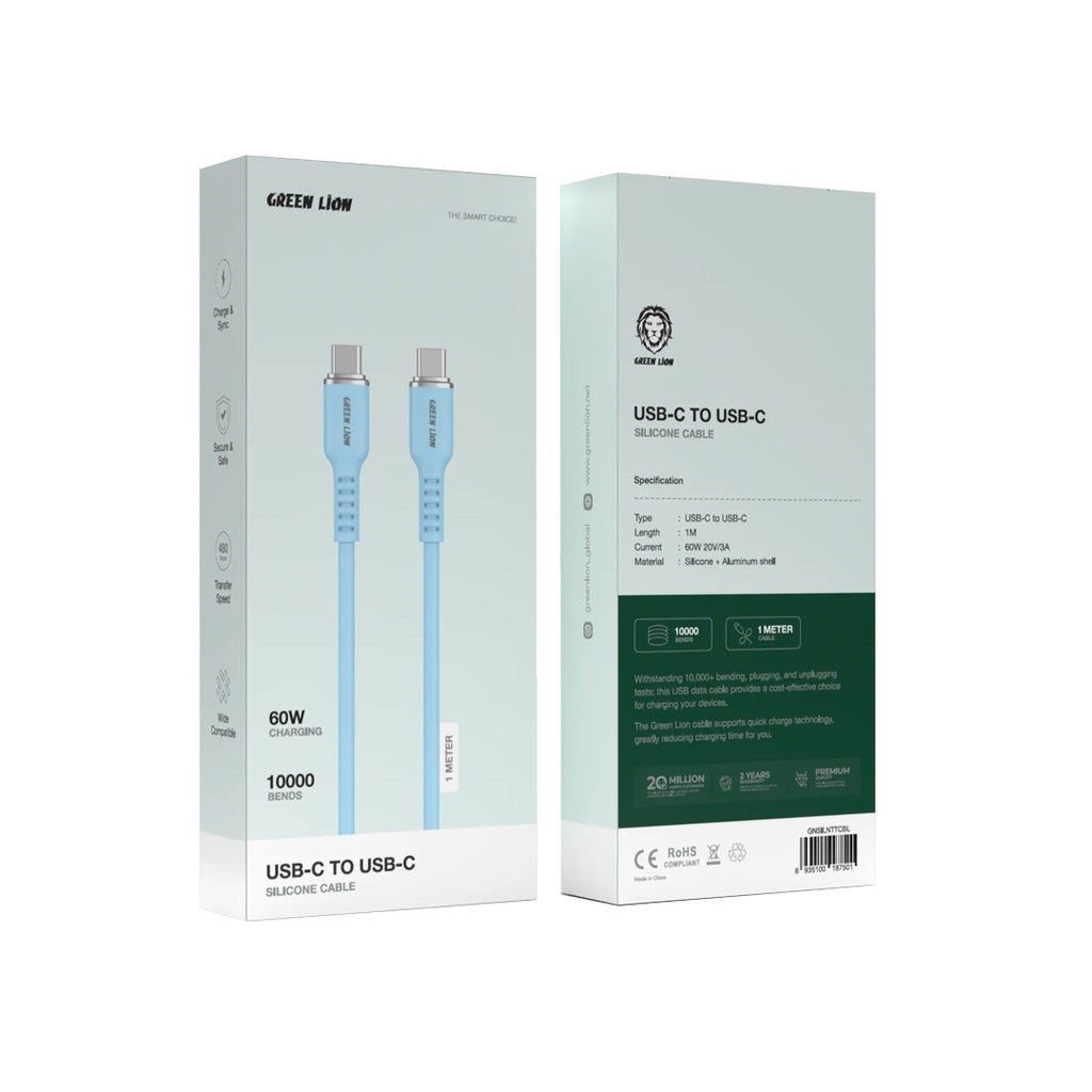 Green Lion USB-C to USB-C Silicone Cable Green Lion USB-C to USB-C Silicone Cable